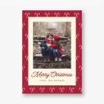 Candy Cane Argyle Holiday Photo Card