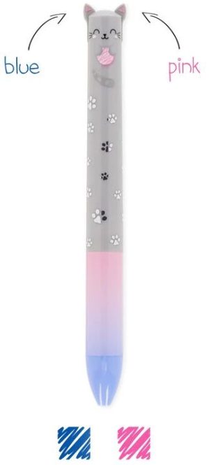 Legami Two-Color Ballpoint Pen - Click&Clack - Kitty