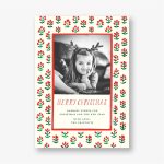Sprig Pattern Holiday Photo Card