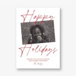 Pretty Script Holiday Photo Card