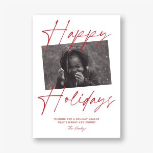 Pretty Script Holiday Photo Card