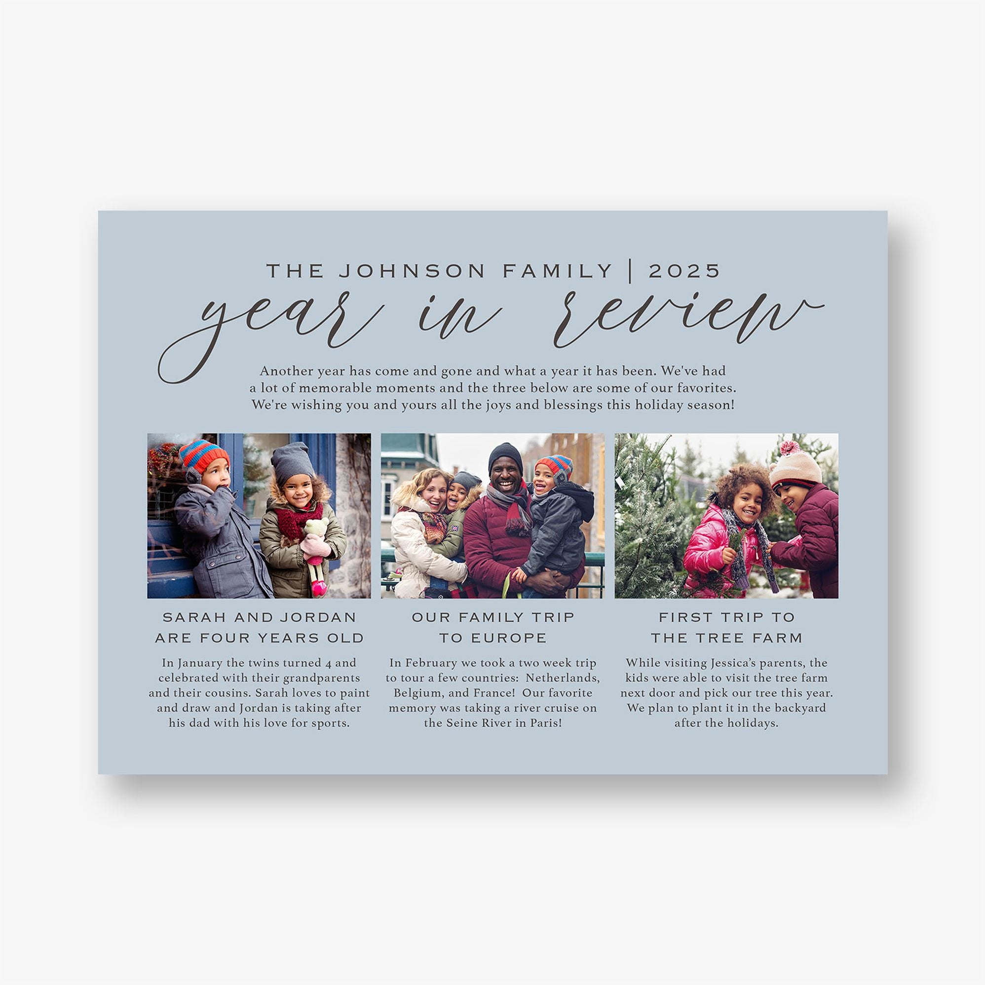 Editorial Year in Review Horizontal Photo Card