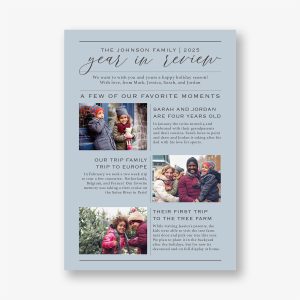 Editorial Year in Review Vertical Photo Card