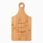 Rustic Script Home Sweet Home Paddle Cutting Board