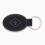 Modern Diamond Black Key Fob