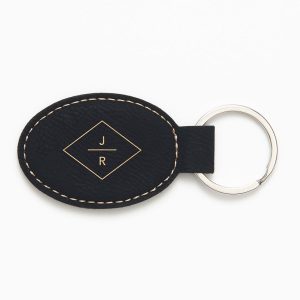 Modern Diamond Black Key Fob