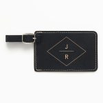 Modern Diamond Black Luggage Tag