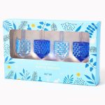 Acrylic Dreidel Set - Blue & White