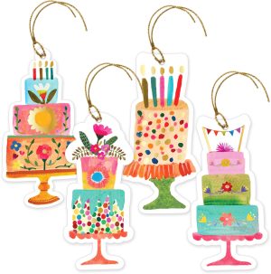 Party Cakes Gift Tags 10 Pc