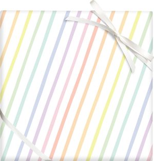 Pastel Rainbow Stripes Roll Wrap