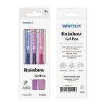 Clear Sherbert Rainbow Gel Pen S/5 - Assorted Ink