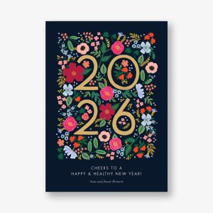 Wild Rose New Year Card