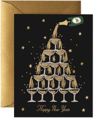 Boxed Set of Champagne New Year Cards