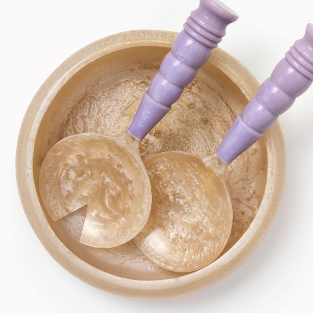 Marbled Resin Salad Bowl - Image 3