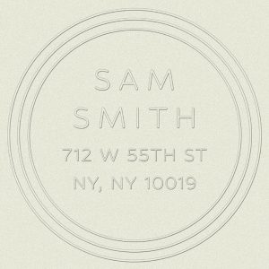 Triple Stripe Border Custom Embosser