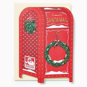 Sending Wishes Die Cut Mailbox Holiday Greeting Card