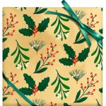 Winter Botanical Foil Wrapping Paper