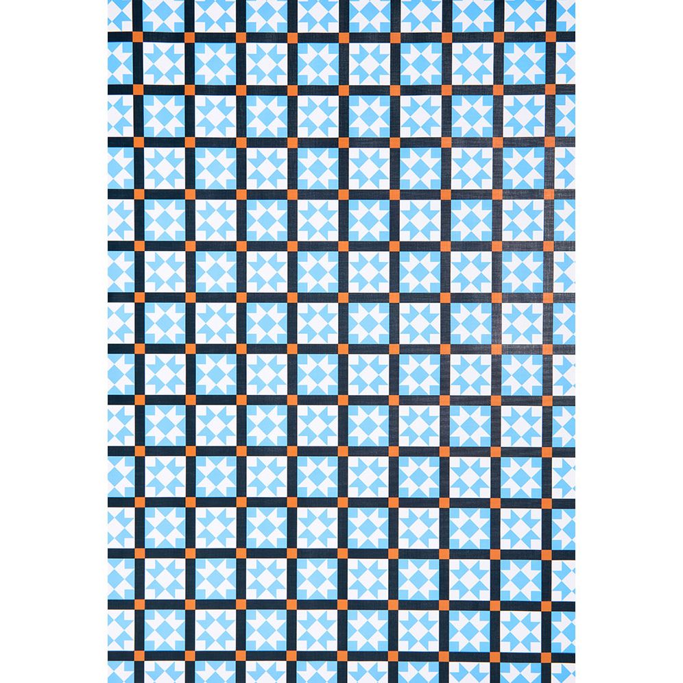 Blue Quilt Textured Wrapping Paper - Image 2