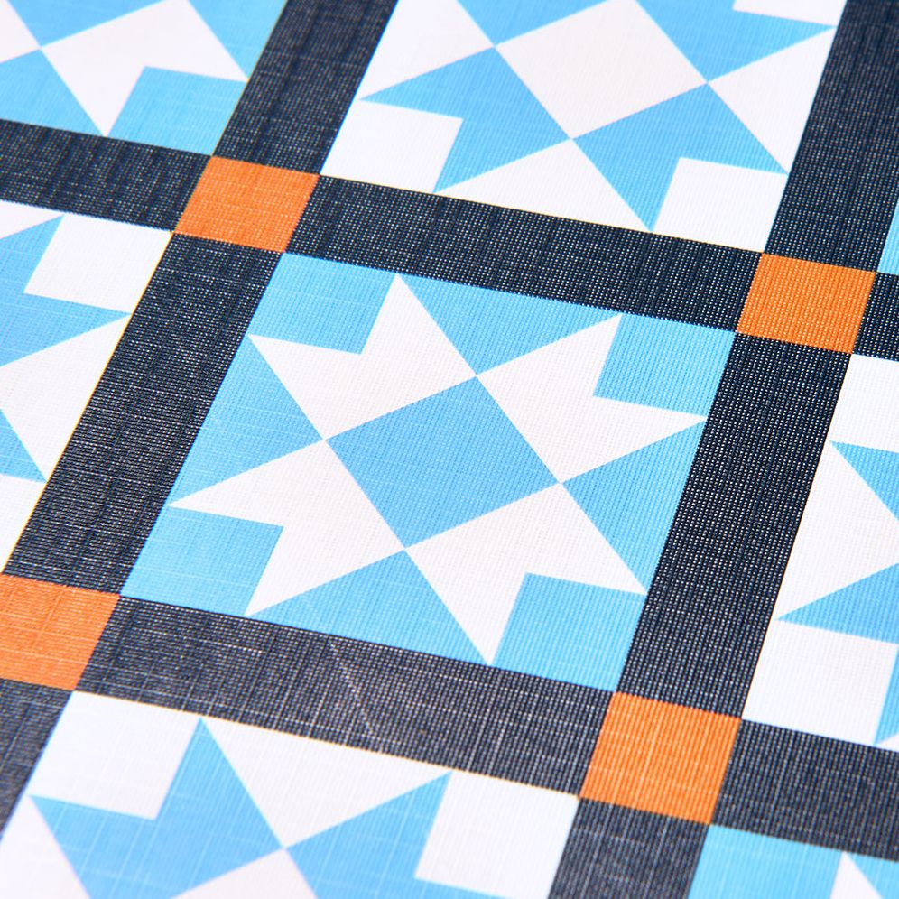 Blue Quilt Textured Wrapping Paper - Image 3