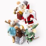 Felt Holiday Mice. Assorted
