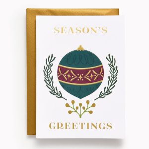 Christmas Festive Round Ornament Stationery Set