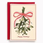 Christmas Mistletoe Bow Stationery Set