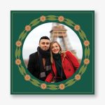 Jeweled Wreath Holiday Photo Card