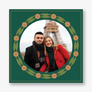 Jeweled Wreath Holiday Photo Card