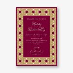 Garnet Tile Frame Holiday Party Invitation