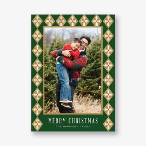 Diamond Snowflakes Holiday Photo Card