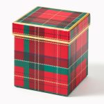 SQUARE Holiday Plaid Gift Box