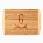 Oval Crest Monogram Two-Tone Cutting Board
