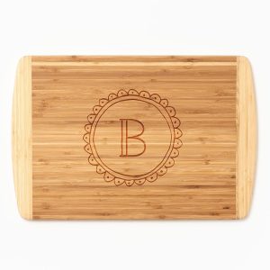 Hand Drawn Scallop Two-Tone Cutting Board