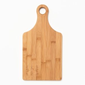 Leaves Monogram Paddle Cutting Board