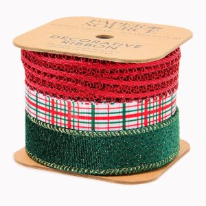 Holiday Ribbon Stack S/3 5YD
