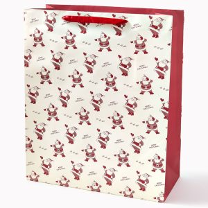 Newsprint Santa XL Gift Bag