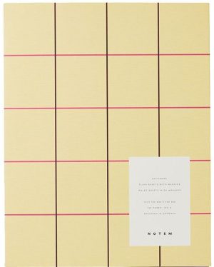 UMA Yellow Check Flat-lay Notebook