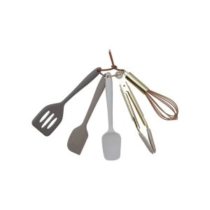 Multi Color Neutral Silicone Kitchen Tools Set of 5