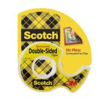 Scotch Double Stick Tape Clear .5x250 Permanent 136 Pack Of 12