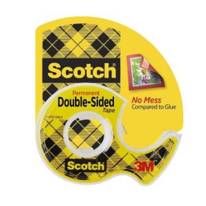 Scotch Double Stick Tape Clear .5x250 Permanent 136 Pack Of 12